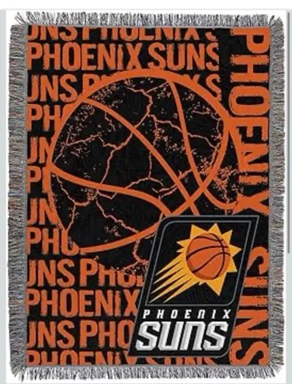 Discover Phoenix Suns Northwest NBA Unisex Adult Double Play Woven Jacquard Throw Blanket
