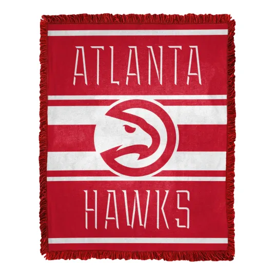 Discover Northwest NBA Atlanta Hawks Nose Tackle Woven Jacquard Throw Blanket