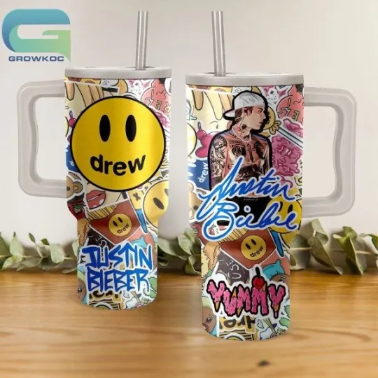 Discover Justin Bieber Yummy 40oz Tumbler with Handle