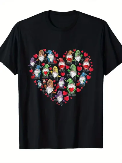 Discover Men'S & Women'S Gnome Lover T-Shirt - Cute Gnome Hearts & Gnome Graphic Tee with