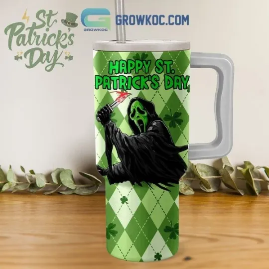 Discover Scream Ghostface St. Patrick’s Day Fan 40oz Tumbler