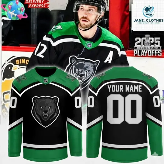 Discover Personalized Name & Number Biinghamton Black Jersey - All Size