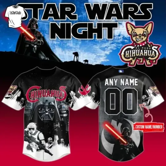 Discover El Paso Chihuahuas Star Wars Night 2026 Baseball Jersey