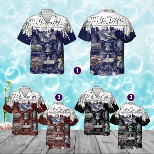 Discover 250th America Anniversary Hawaiian Shirt, We The People Patriotic Shirt, 17762026 USA History Eagle Freedom Summer Outfit Gift