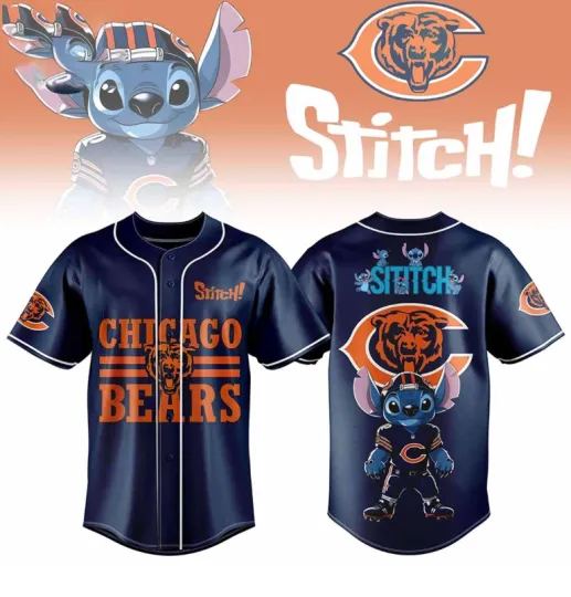 Chicago Bears football X Stitch Baseball Jersey Outfit