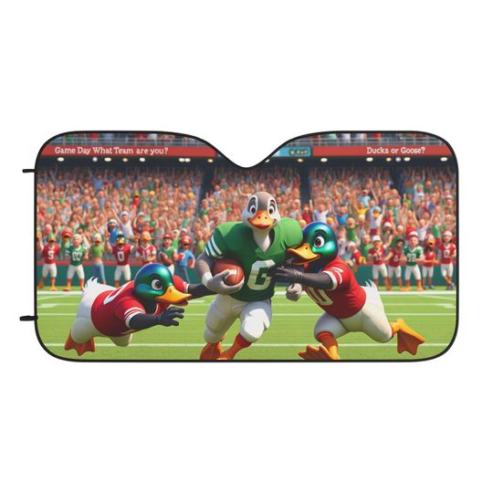 Discover Cartoon Football Ducks Car Sun Shade UV Protector Windshield Sunshade