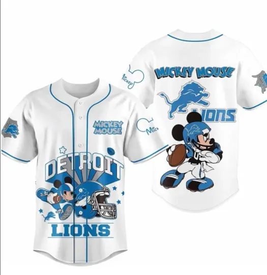Discover Detroit Lions football X Mickey Mouse Baseball Jersey Outfit