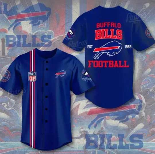 Buffalo Bills Football Baseball Jersey Outfit