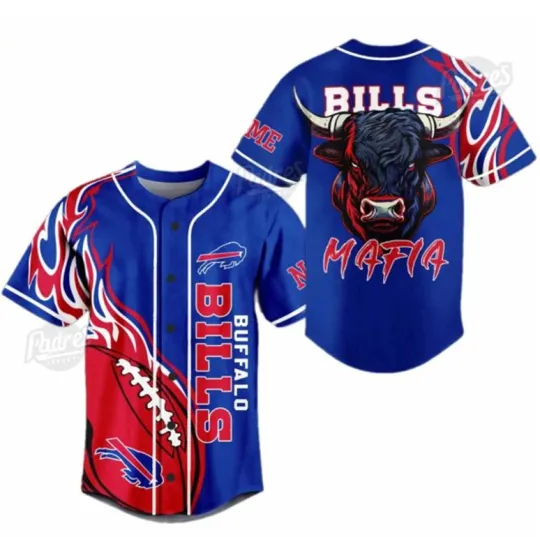 Buffalo Bills Mafia Baseball Jersey Outfit