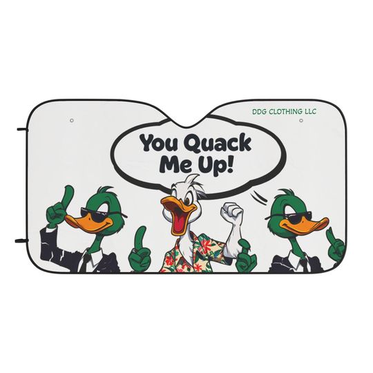 Discover Quirky Cartoon Ducks Car Sun Shade Windshield Cover