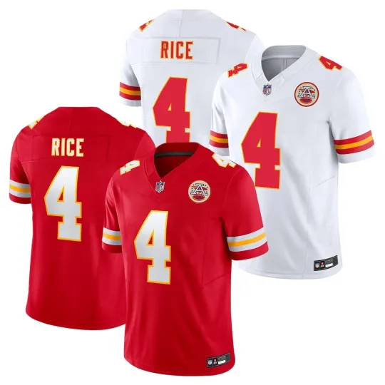 Discover Men's Chiefss Rashee Rice Red/White Collection Limited Stitched Jersey