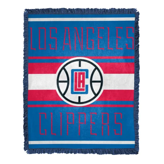 Discover Northwest NBA Los Angeles Clippers Nose Tackle Woven Jacquard Throw Blanket