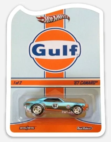 Hot Wheels 1967 Chevy Camaro Gulf Flat Magnet