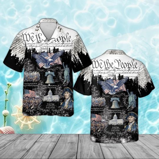 Discover 250th America Anniversary Hawaiian Shirt, We The People Patriotic Shirt, 17762026 USA History Eagle Freedom Summer Outfit Gift