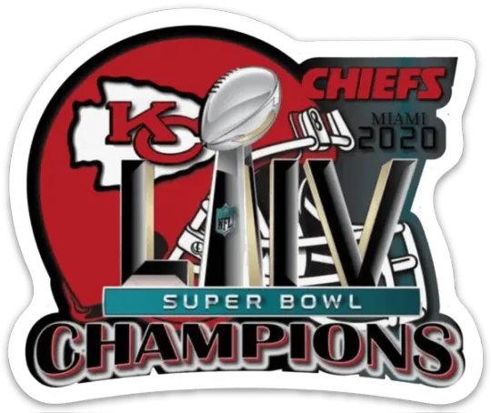 Kansas City Chiefs Super Bowl LIV 54 Champions Football Logo Magnet