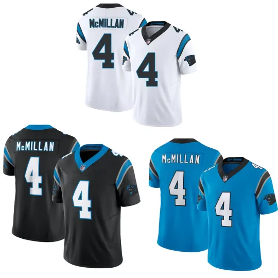 Discover Men's Pantherss #4 Tetairoa McMillan Limited Stitched Game Jersey