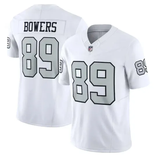 Discover New Men's Raiderss #89 Brock Bowers White Game Player All Stitched Jersey