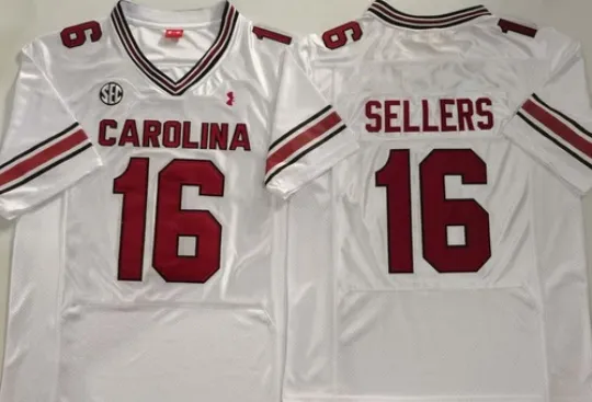 Discover South Carolina #16 LaNorris Sellers Red/black Jersey Stitched all sizes