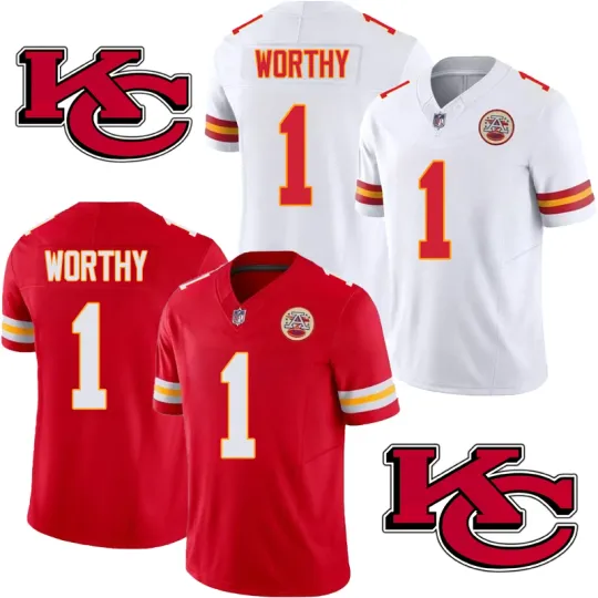 Discover Men's Chiefss #1 Xavier Worthy Collection Limited Player Stitched Jersey