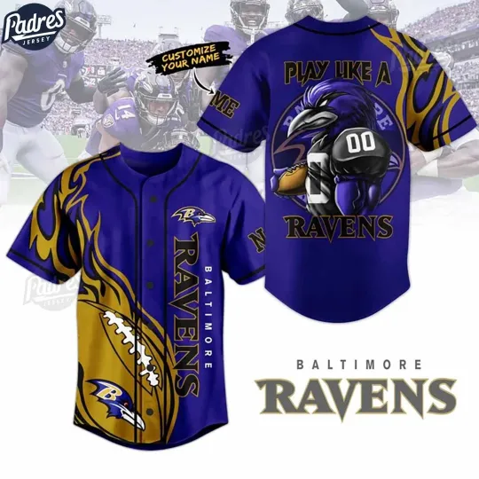 Custom football Baltimore Ravens Baseball Jersey Football Gift For Fans
