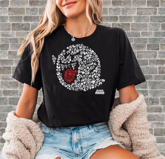 Discover Nintendo Super Mario Iconic Boo Tshirt | Unisex Adult Tee | Hoodie Sweatshirt | Premium DTF Print | Kids Option | O144