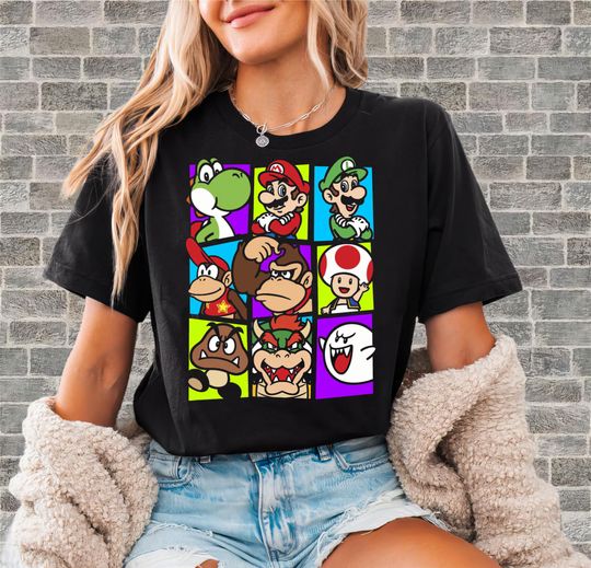 Discover Super Mario Characters Tshirt | Unisex Adult Tee | Hoodie Sweatshirt | Premium DTF Print | Kids Option | O338