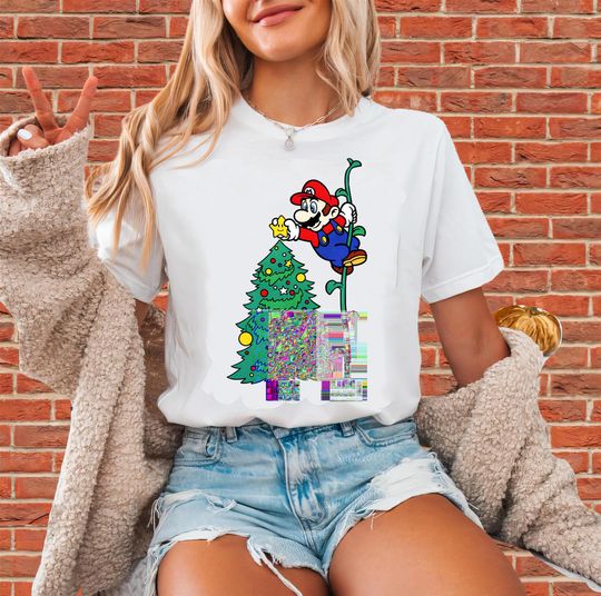 Discover Christmas Super Mario Tshirt | Unisex Adult Tee | Hoodie Sweatshirt | Premium DTF Print | Kids Option | O333