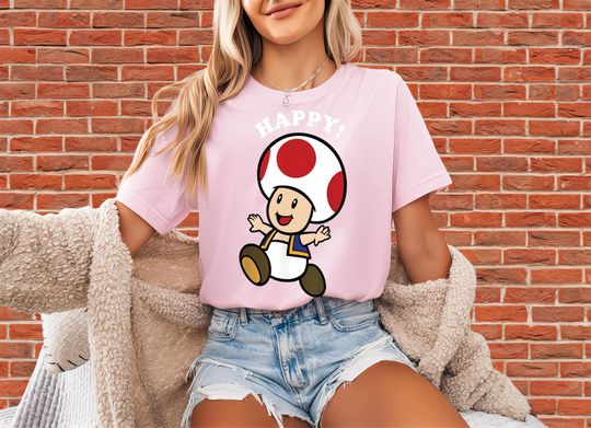 Discover Nintendo Super Mario Toad Stay Tshirt | Unisex Adult Tee | Hoodie Sweatshirt | Premium DTF Print | Kids Option O147