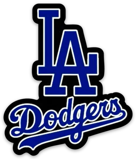 Discover Los Angeles Dodgers - LA Dodgers logo in Black & Blue Die-cut MAGNET