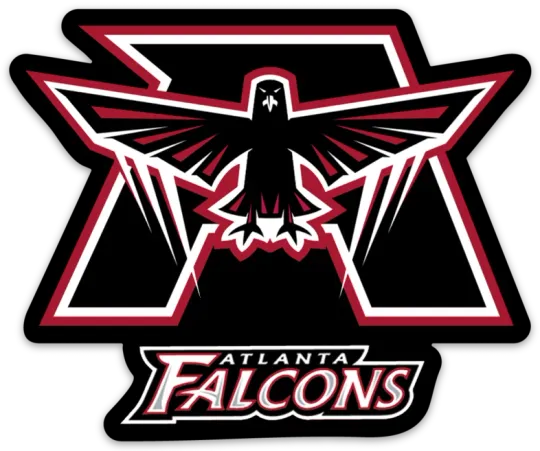 Atlanta Falcons Lettermark & Football Magnet