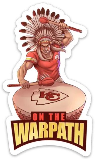 Kansas City Chiefs Warrior Beat the Drum Warpath Magnet