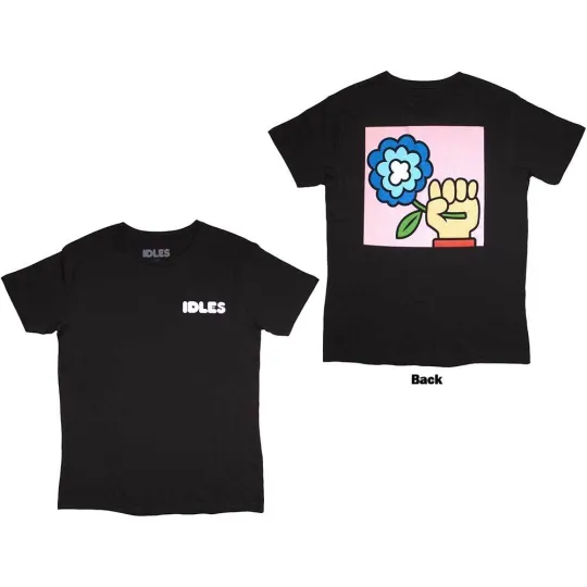 Discover Idles Unisex T-Shirt: Cartoon Flower (Back Print)