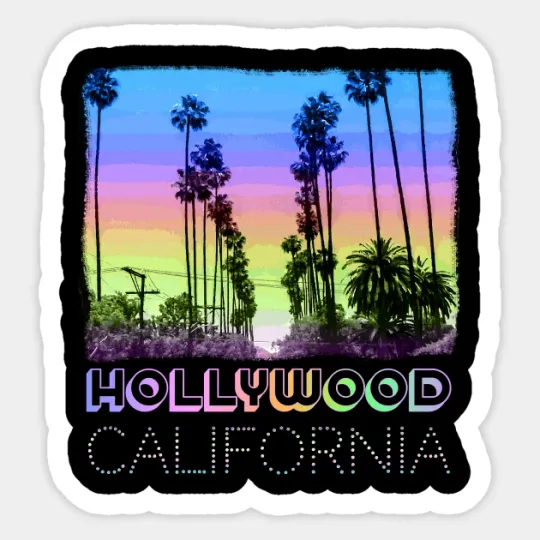 Discover HOLLYWOOD CALIFORNIA MAGNET  3.5 X 3.5