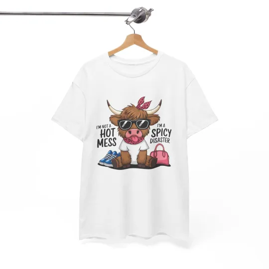 Discover Highland Cow Funny T-Shirt - Hilarious Graphic Tee for Humor Lovers & Jokesters