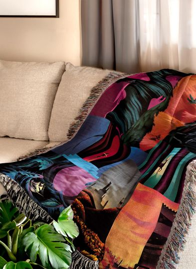 Discover TOG Woven Throw Blanket | Kingdom of Ash | Dark Academia & Booktok dragon Tapestry | Literary Fandom Gift Fireheart Blanket