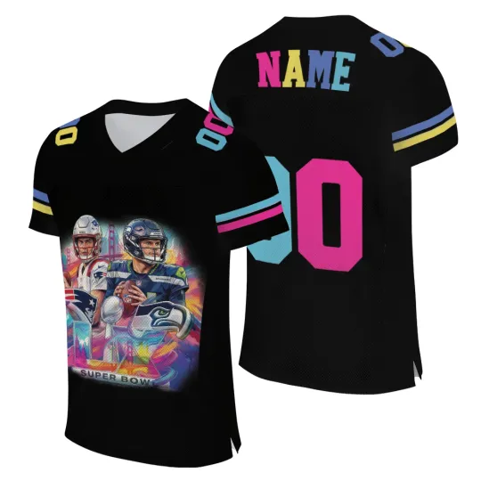 Discover Super Bowl Football Jersey Personalized Name Number Unisex Fan Game 2026