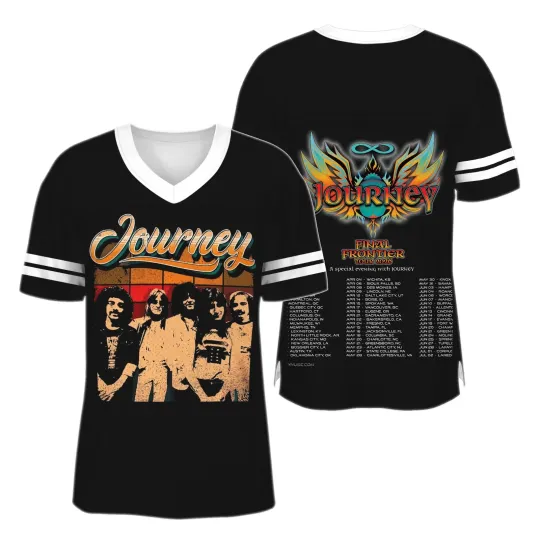 Discover Journey Football Jersey, Vintage Rock Band Unisex Streetwear Retro Style Top