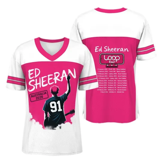 Discover Ed Shee Vintage Style Football Jersey | Unisex Music Fan Tee