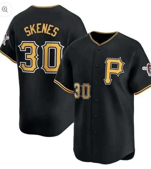 Discover Paul Skenes Stitched Embroidered Baseball Jersey Pittsburg NWT!!!