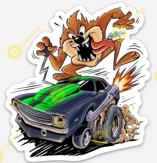 Discover Chevy Camaro Magnet - Taz Tasmanian Devil Muscle Vinyl Rat Ratfink