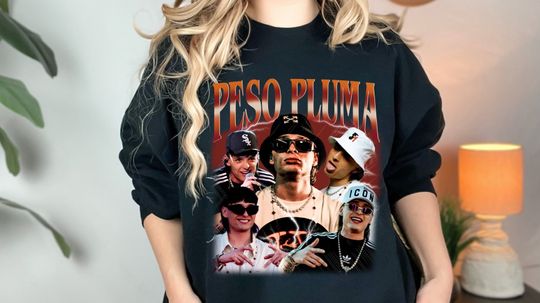 Discover Peso Pluma Crewneck Sweater - Cozy Unisex Pullover, Soft Cotton Blend, Trendy Fashion Statement, Perfect Gift for Music Lovers