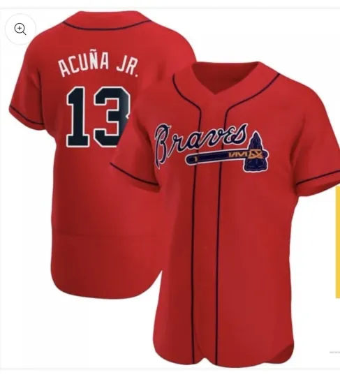 Discover RONALD ACUNA JR FLAMING RED Stitched