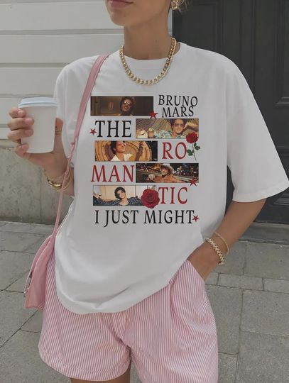 Discover Comfort Colors Big Print Bruno Mars The Romantic Tour Shirt 2026