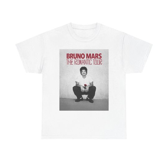 Discover Bruno Mars The Romantic Tour 2026 T-Shirt | Concert Tee