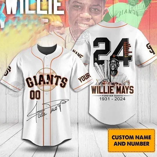 Discover Personalized - Giants x Mays giveaway Jersey - All Size
