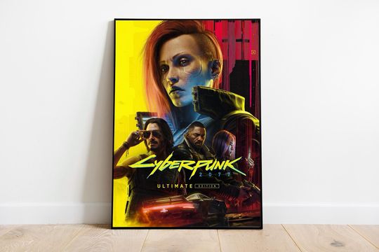 Cyberpunk 2077 Poster, RPG Gaming Poster Print, Video Game Poster, Gamer Wall Art Decor, Gift For Gamers
