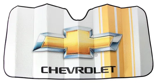 Discover Chevy Bowtie Race Stripes Car Truck Front Windshield Accordion Folding Sun Shade