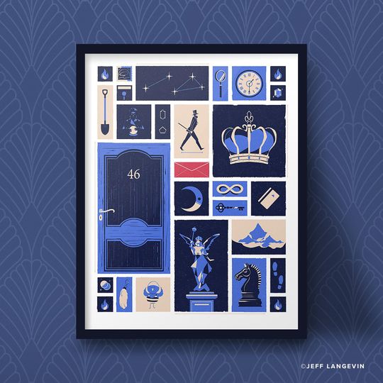 Discover Blue Prince iconic grid video game art print