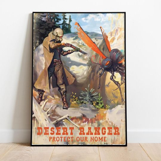 Discover Falllout Poster, Frameless Wall Art & Print, Dystopia Art, Game Poster Gift