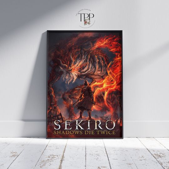 Discover Sekiro Game Poster, Shadows Die Twice Wall Art, Gaming Room Decor